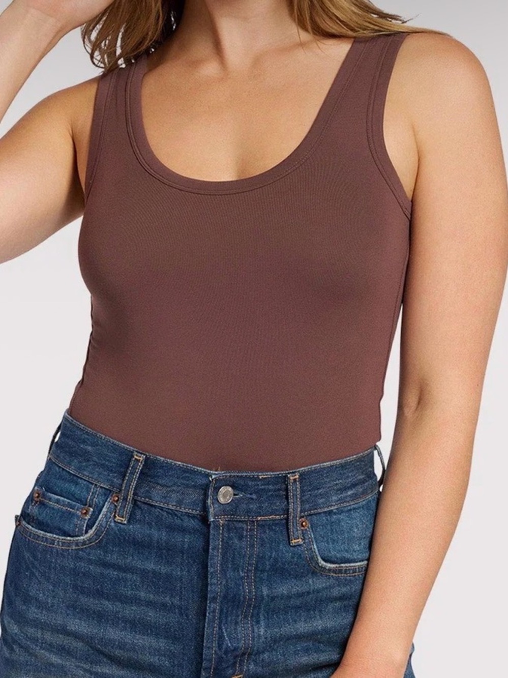nuuds Scoop Neck Tank Top Bodysuit